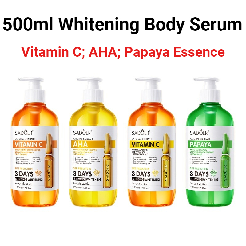 Luxury Skincare Brands - SADOER AHA Whitening Body Essence 500ml